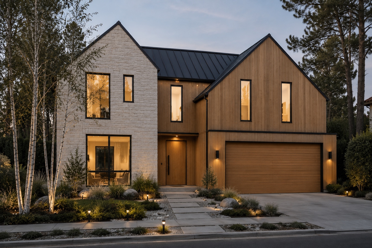 Nordhaus — Scandinavian modern custom home exterior in Manhattan Beach