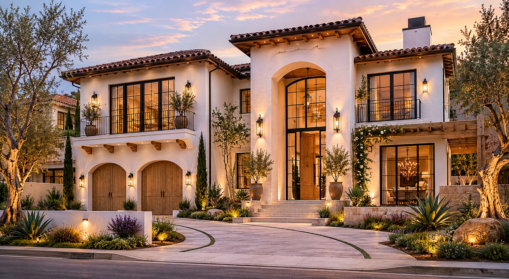 Luxury Mediterranean custom new construction home Los Angeles